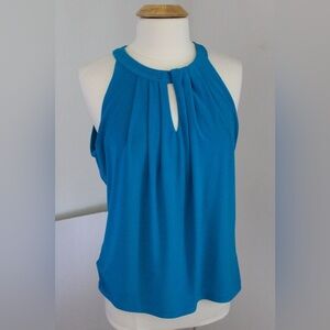 ⭐️ WHBM Keyhole Sleeveless Tank Teal Blue Top SMALL
